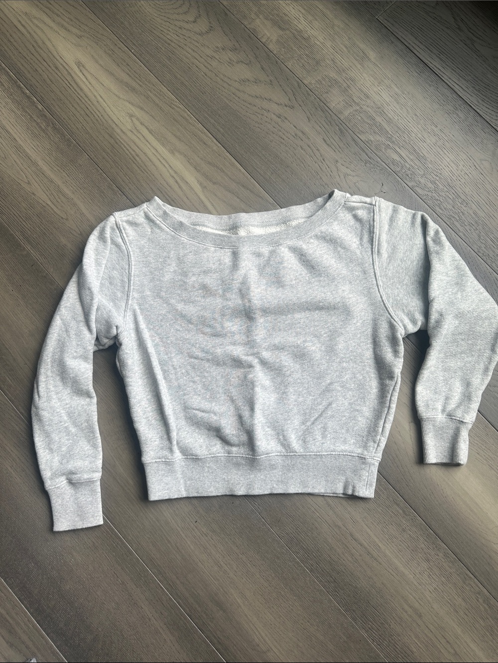 Spiritual Gangster Light Gray Cropped Boatneck Sweatshirt